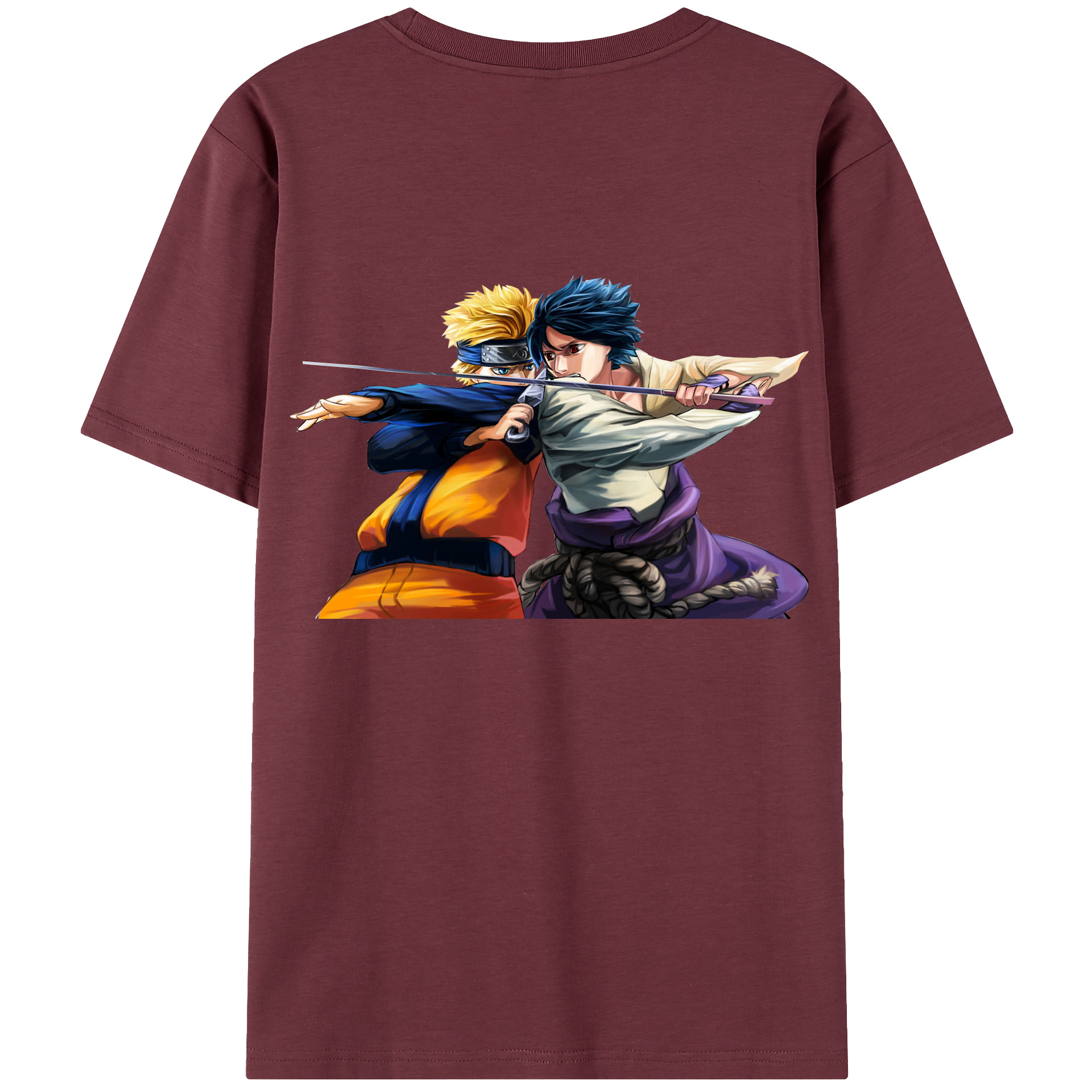 （画像用） NARUTO -ナルト- うずまき ナルト Uzumaki Naruto 綿100％半袖Tシャツ（背面プリント）